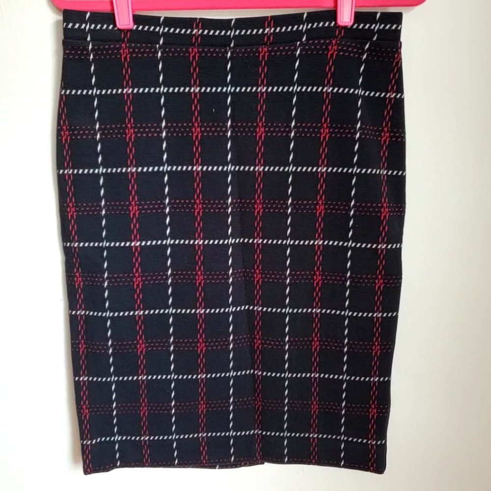 Ann Taylor Set short Sleeve Top and Skirt, black Plaid, Medium NWT - Picture 2 of 12